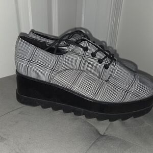 Aldo Black and Gray Women's Platform Shoes